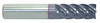 Niagara ELITE Series 5 Flute 45° Helix AlTiN Coated Solid Carbide Single End Mill, 1/4" Size & Shank Diameter, 3/4" Length of Cut, 2-1/2" Overall Length