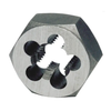 Precise Metric Carbon Steel Hexagon Rethreading Die, 10mm-1.50mm Thread Size, 25/32" Width Across Flats