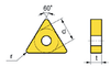 Iscar 60° Triangle, Indexable Carbide Turning / Boring Insert, TNMG433-TF IC8250