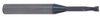 T&O 2 Flute Long Neck X-FACTOR® Coated Miniature Deep Pocketing Single End Mill, 3/64" Size, 1/8" Shank Dia., 1/16" Flute Length, .045" Neck Dia., 15/32" Reach