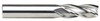 M.A. Ford 2 Flute Metric Micrograin Solid Carbide Single End Mill, 3.5mm Size, 4mm Shank Diameter, 12mm Length of Cut, 51mm Overall Length