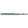 Rushmore USA 2 Flute Ball End Long Reach Undercut Shank Micrograin Carbide Single End Mill, 3/4" Size & Shank Diameter, 2" Length of Cut, 1-1/2" Neck Length  6" Overall Length