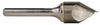 Rushmore USA Single Flute Solid Carbide Countersink, 60° Angle, 5/8" Size, 1/4" Shank Diameter, 2-1/2" Overall Length