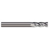 Micro 100 3 Flute Micrograin Solid Carbide Single End Mill, 5/32" Size, 3/16" Shank Dia., 9/16" Length of Cut, 2" Overall Length