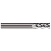 Micro 100 4 Flute Micrograin Solid Carbide Single End Mill, 7/8" Size, 7/8" Shank Diameter, 1-1/2" Length of Cut, 4" Overall Length