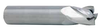 Micro 100 4 Flute Stub Length Carbide Finishing Single End Mill, 21/64" Size, 3/8" Shank Diameter, 1/2" Length of Cut, 2" Overall Length