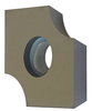T&O Square, Indexable Carbide Milling Insert SDGX19C15E, I.C. 3/4", 15/64" Radius