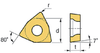 Everede 80º Trigon Indexable Carbide Turning / Boring Insert - WCGT-208 TL120