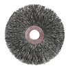 Weiler Crimped Wire Wheel Brush, 3" Diameter, Wire Size .006" - 15533