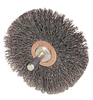 Weiler Mounted Crimped Wire Wheel Brush, 4" Diameter, Wire Size .014" - 17923