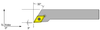 Dorian Tool 3/4" Shank External Screw On Toolholder SDJC Style, Right Hand - SDJCR12-3B