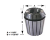 ETM 9/16", 37/64" ER-40 Spring Collet, .551" - .512" Range - 4500163