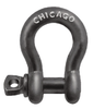 Chicago Hardware Self-Colored Anchor Shackle, 1-1/4" Length, 17/32" Width @ Eyes, 15/16" Width @ Bow, 3/4 Tons Load Limit, 5/16" Inside Dia.