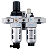 Precise 2 Piece Modular Air Filter Regulator & Lubricator Combo, 1/2" Port Size - 60452