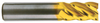 T&O 5 Flute SuperCEED® Solid Carbide TiN Coated 45° Helix Stub Single End Mill, 3/8" Size & Shank Diameter, 1/2" Length of Cut, 2" Overall Length