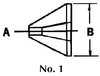 Concentric 4MT #1 Bell Head Adapter, Dimensions A .358" B 2.272"