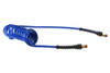 Coilhose Flexcoil, 1/4" x 15 Ft., 1/4" NPT Swivel Strain Relief Fittings, Blue  Part# PU14-15B-B