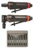 ONYX 3pc Die Grinder Kit w/ 1/4" 90° Angle Die Grinder, 1/4" Die Grinder & 8pc Double Cut Carbide Rotary Burr Set - AST-219