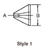 Riten Interchangeable Bell Head Adapter, Style 1, Center Type VI - 00631
