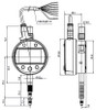Mitutoyo Digimatic Indicator Signal ID-C, 0.5" w/ Flat Back - 543-351B