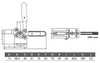 Precise Horizontal Toggle Clamp, Flanged Base Regular U-Bar - 3900-0370