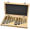 Interstate Single End Mill Set, HSS Uncoated, 10 pcs, Centercutting, 1/4 - 3/4", 2 & 4 Flutes - 71-527-6
