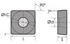 Precise SCMT-432-EM ASA Positive Rake Carbide Insert (Pack of 10) - 6056-0432