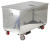 Vestil Aluminum Treadplate Portable Tool Box with Casters & Fork Pockets, 48" x 24" x 24" - APTS-2448-CF