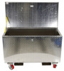 Vestil Aluminum Treadplate Portable Tool Box with Casters & Fork Pockets, 48" x 24" x 24" - APTS-2448-CF