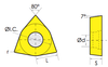 Precise WCMT 80º Trigon Carbide Drilling Inserts