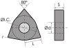 Precise WNMG/DR 80º Trigon Carbide Drilling Inserts