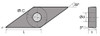 Precise VCGX 21.51 LH Carbide Insert for Aluminum Pack of 10 - 6058-0111