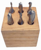 Precise 6 Piece HSS 2 Flute Ball Nose End Mill Set - 8001-0006