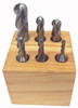 Precise 6 Piece HSS 4 Flute Ball Nose End Mill Set - 8001-0007