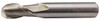 Precise 2 Flute HSS Single End Ball End Mill, 3/4” Dia. x 1/2" Shank - 5841-0750