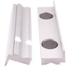 Precise 4" x 1-1/8" Aluminum Soft Prism-Face Vise Jaws with Magnet - 3900-2263