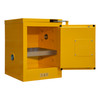 Durham FM Approved 4 Gallon, Self Closing, Yellow Flammable Safety Cabinet - 1004S-50