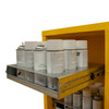 Durham FM Approved 24 Aerosol Cans, Manual Closing, Yellow Flammable Safety Cabinet - 1012MA-50