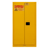 Durham FM Approved 55 Gallon, Manual Closing, Yellow Flammable Safety Cabinet - 1055MDSR-50