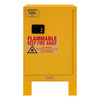 Durham FM Approved 12 Gallon, Manual Closing, Yellow Flammable Safety Cabinet with Legs - 1012ML-50