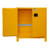 Durham FM Approved 30 Gallon, Manual Closing, Yellow Flammable Safety Cabinet with Legs - 1030ML-50