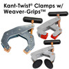 Kant Twist Cantilever Clamp, Standard T-Handle w/ Weaver-Grip, 3" Jaw Capacity - K030TW