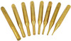 Precise 8 Piece Brass Drive Pin Punch Set - 8600-4110