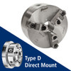 TMX 3-Jaw Type D Direct Mount Scroll Chuck, 10in D1-8 - 3-823-1038P