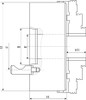 TMX 3-Jaw Type D Direct Mount Scroll Chuck, 16in D1-6 - 3-823-1636P