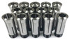 Precise 5C Round Collet Set, Metric, 14 Pieces, 12 to 25mm by 1mm - 3903-0014