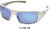 Pyramex Goliath® White Frame, Ice Blue Mirror Lens Safety Glasses SW5665D