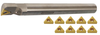 Akuma 3/4" Single Boring Bar Holder A12Q-STFCR-3, (10)TCMT3(2.5)1-MP1 CT25M Inserts