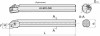 TMX Boring Bar with Coolant Hole, AI-MCLNL 24-4T for Negative 80° CNM Inserts, Left Hand, 1.5" Shank Dia., 14" Length - 6-760-644L