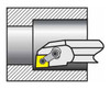 TMX Boring Bar with Coolant Hole, AI-MCLNR 24-4T for Negative 80° CNM Inserts, Right Hand, 1.5" Shank Dia., 14" Length - 6-760-644R